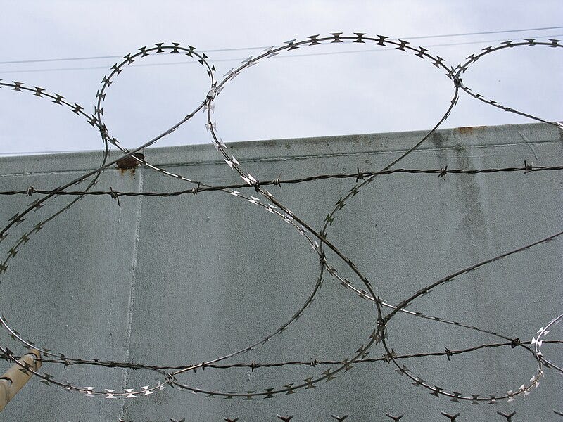 File:2008 05 28 - Bowie - Razor wire along CSX ROW.JPG