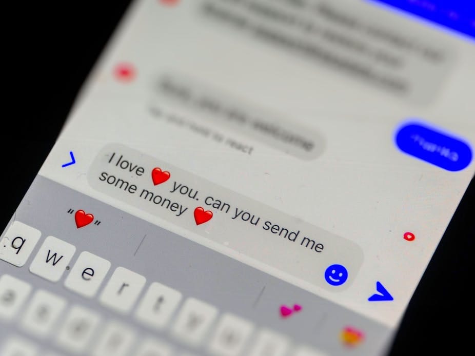 A mobile phone screen with text