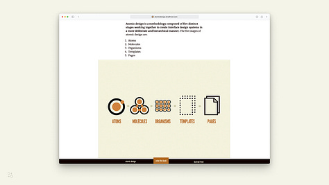 Atomic Design screenshots.