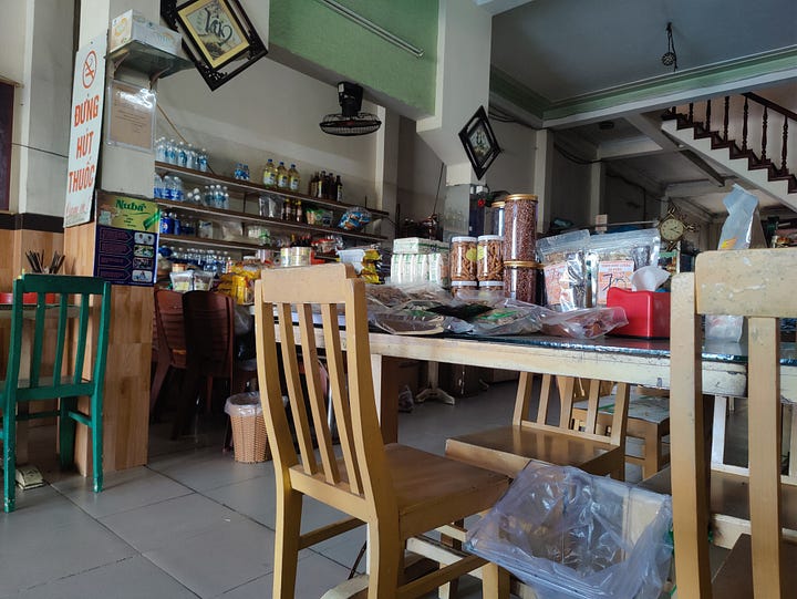 inside and outside the restaurant