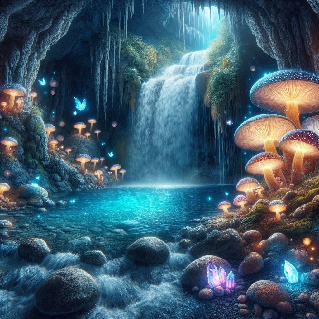 subterranean waterfall