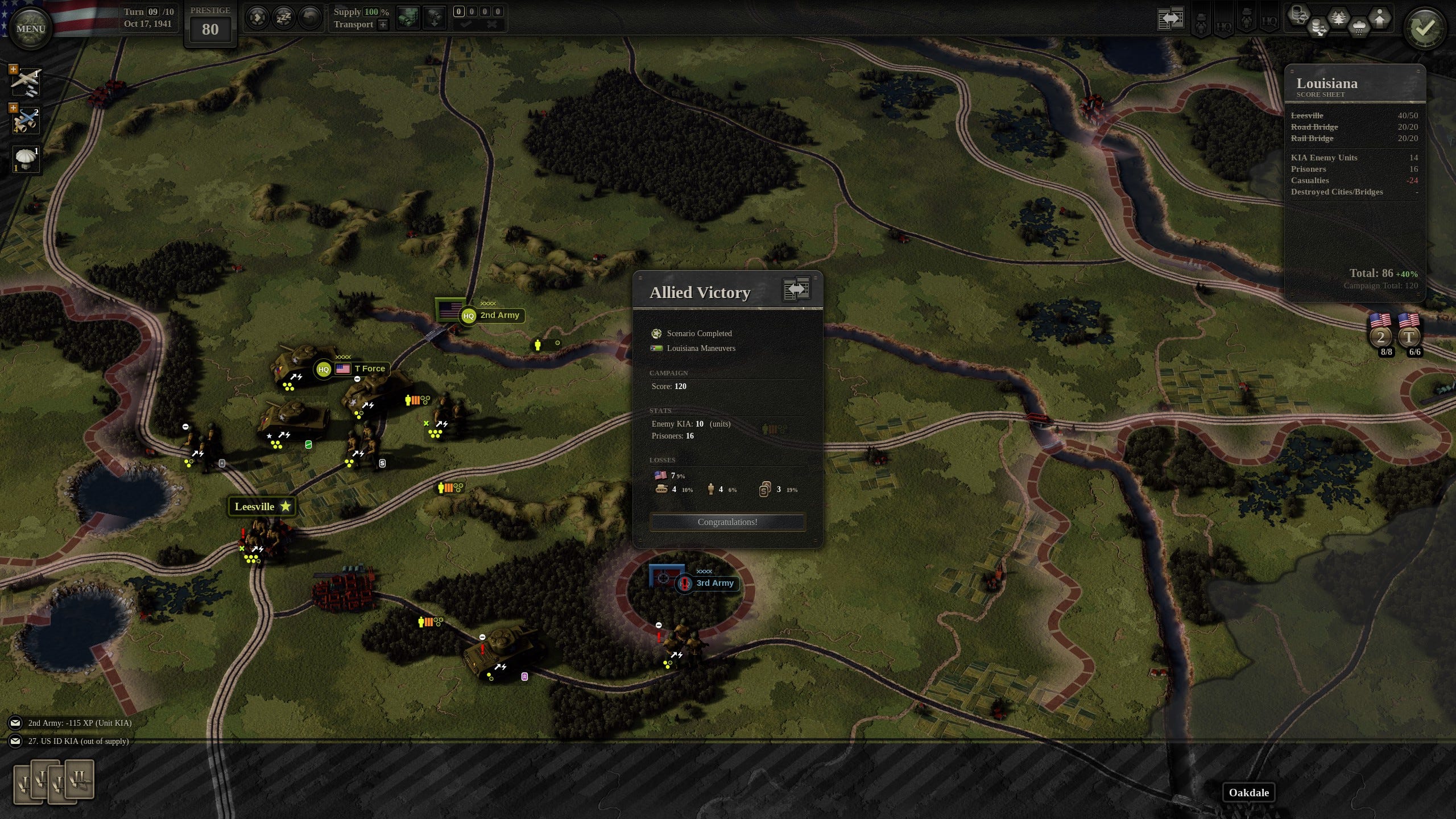 Unity of Command II: Attacking Results