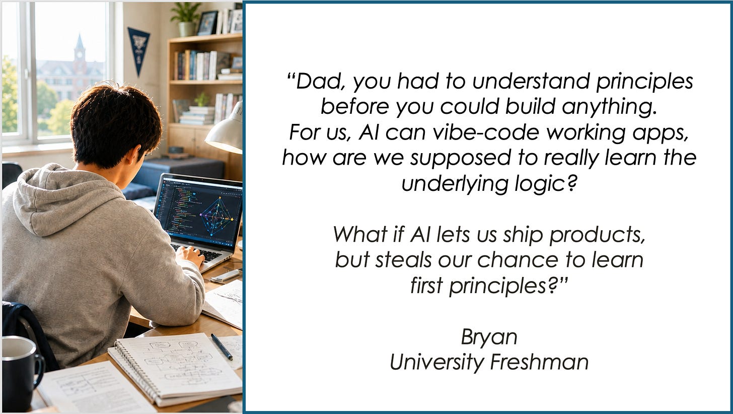 Bryan's case of vibe-coding output outrunning understanding