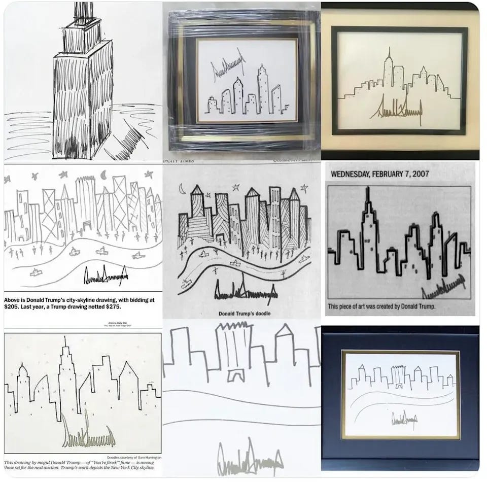 Trump's Old Drawings Resurface as He Denies Epstein Birthday Letter