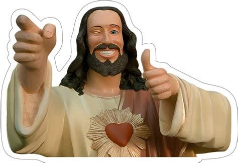 Amazon.com - Smiling Jesus Sticker (3-diff Sizes) Jesus Christ die Cut ...