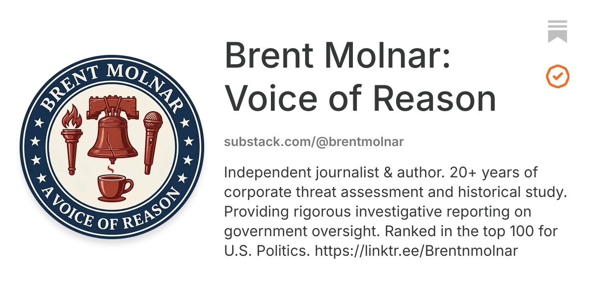 Brent Molnar: Voice of Reason | Substack