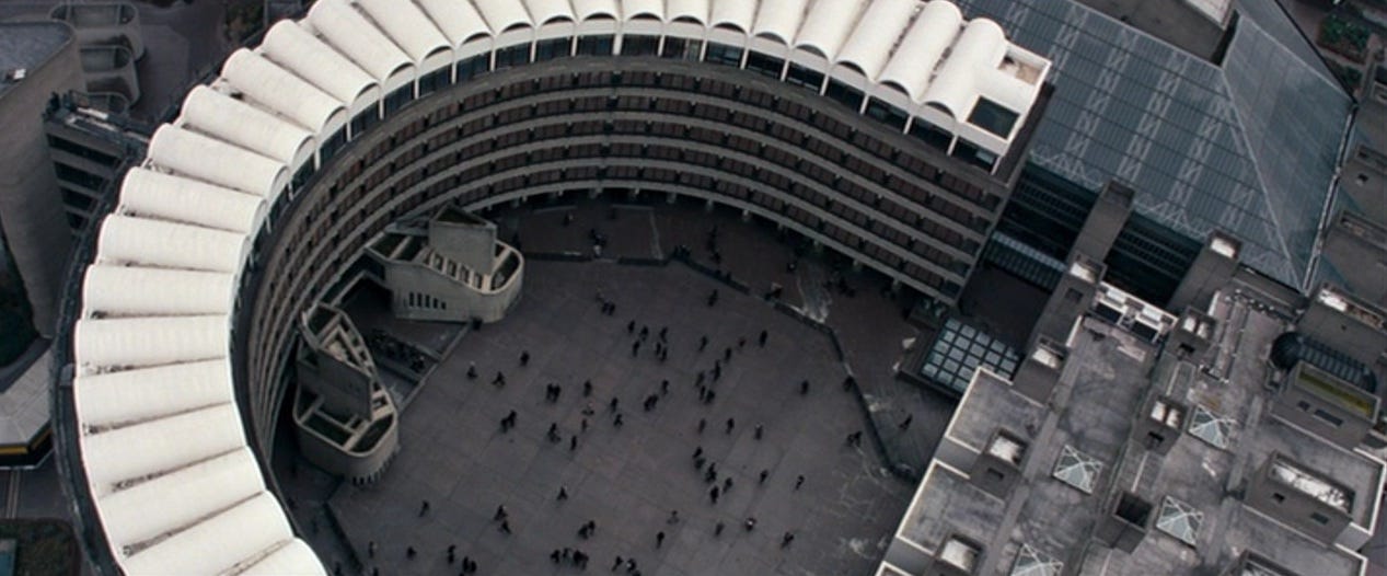 James Bond Locations: Mi6 HQ / Barbican centre and 50 years of Bond