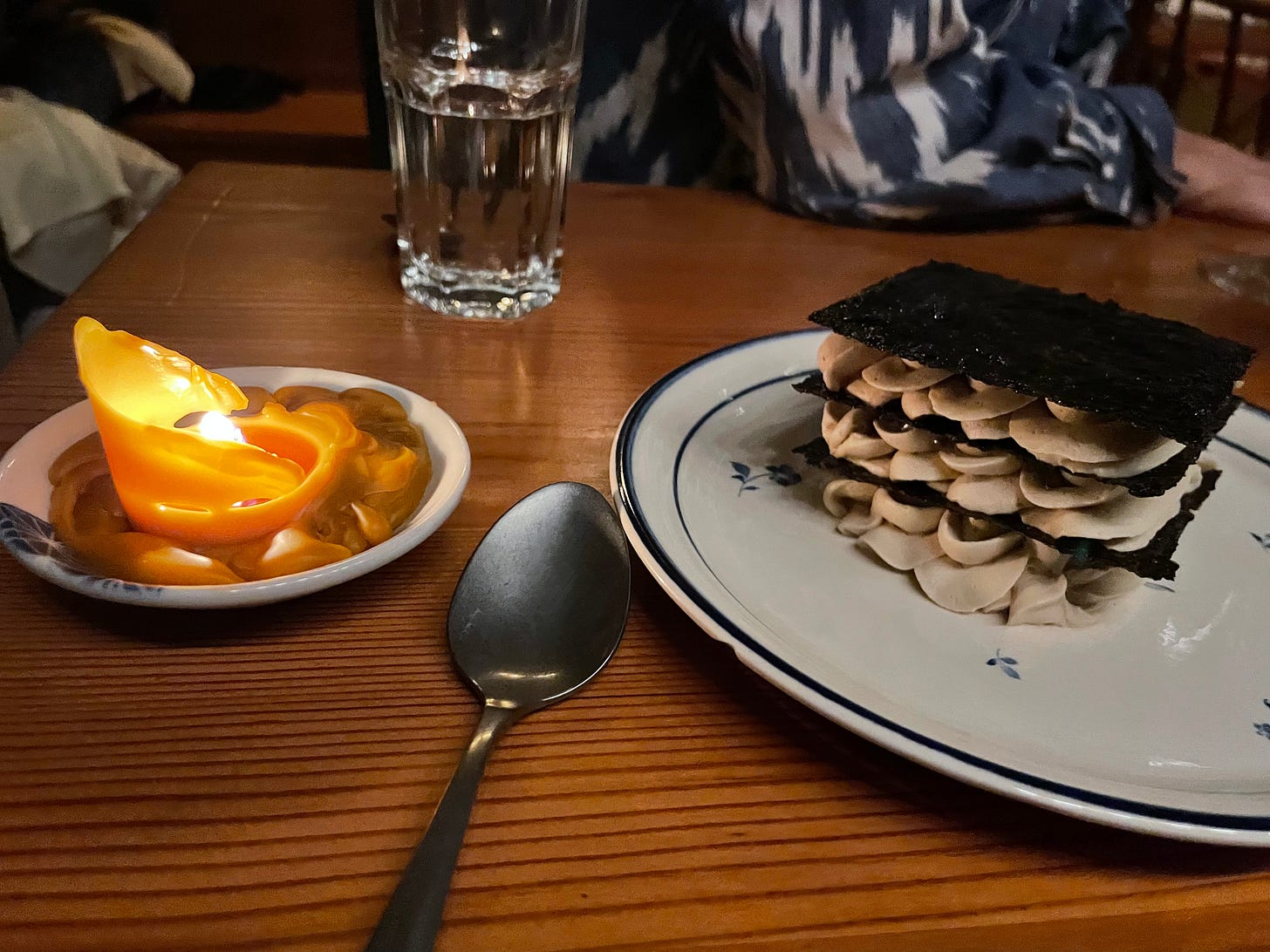 Smithereens' nori-licorice mille-feuille at Baby Bistro