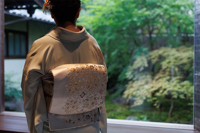 Enjoy Kimono Culture in a Pure Silk Nishijin-Ori Kimono at a Kyoto ...