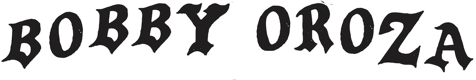 an illustration of the name Bobby Oroza in a retro black font on a white backdrop as seen on the artist's Bandcamp header. an illustration of the name Bobby Oroza in a retro black font on a white backdrop as seen on the artist's Bandcamp header.
