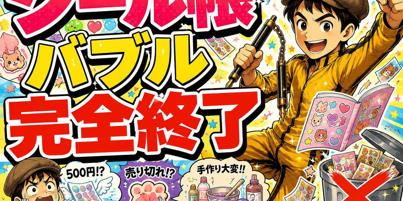 シール帳バブル、完全終了！