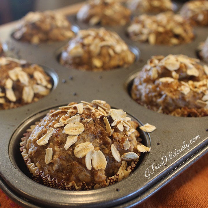 Gluten-Free Cranberry, Toasted Walnut & Oatmeal Muffins Gluten-Free Cranberry, Toasted Walnut & Oatmeal Muffins