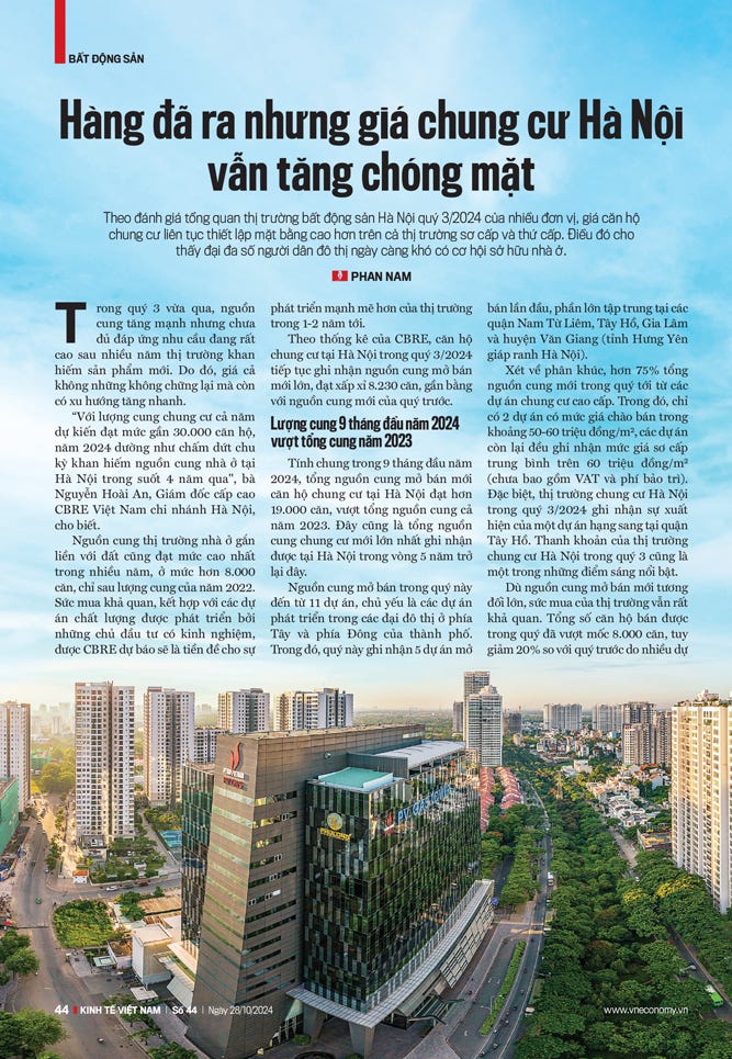 Hàng đã ra nhiều nhưng giá chung cư Hà Nội vẫn tăng chóng mặt - Ảnh 1 Hàng đã ra nhiều nhưng giá chung cư Hà Nội vẫn tăng chóng mặt - Ảnh 1