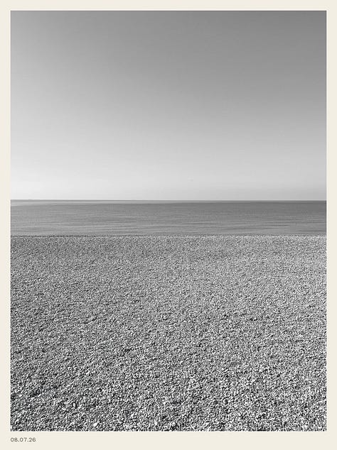 3 views of the English coast, in colour and monochrome