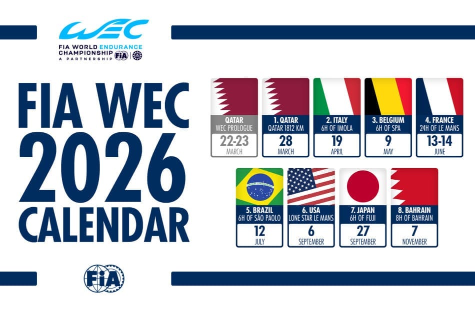2026 FIA WEC Calendar Locked In – Hypercar Era Secured to 2032 2026 FIA WEC Calendar Locked In – Hypercar Era Secured to 2032