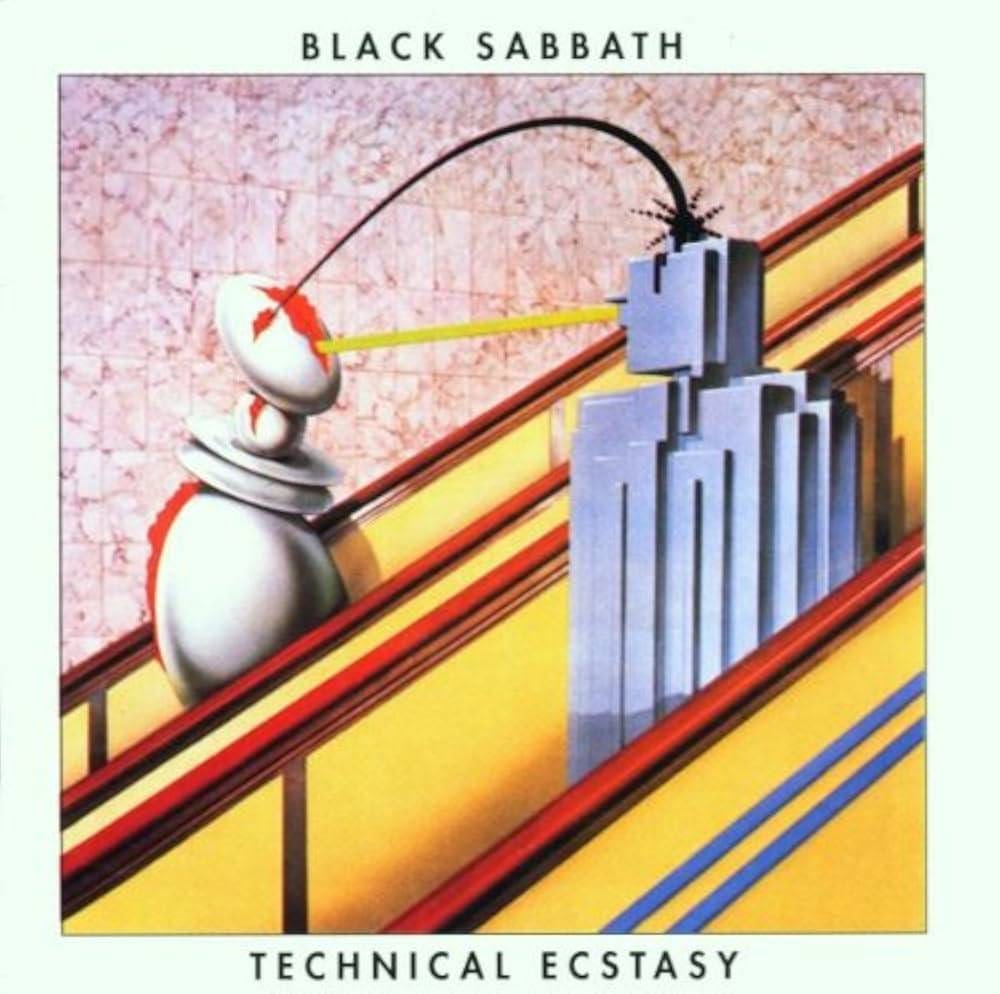 May be an image of text that says "BLACK SABBATH TECHNICAL ECSTASY"