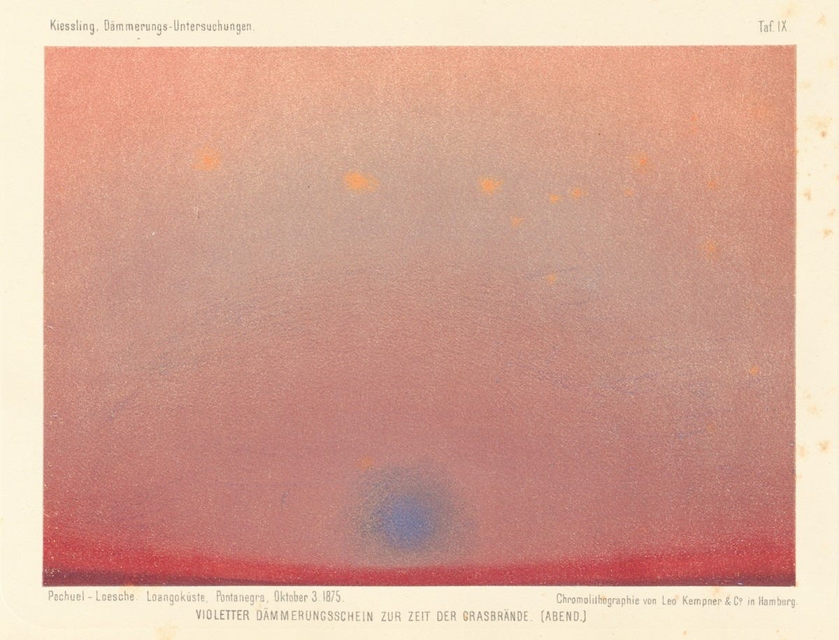 Watercolor image of a violet twilight glow, which looks like an abstract sky. The background of the painting is a mix of pink hues, with the darkest pink at the bottom. At the bottom center of the painting is a violet orb. Watercolor image of a violet twilight glow, which looks like an abstract sky. The background of the painting is a mix of pink hues, with the darkest pink at the bottom. At the bottom center of the painting is a violet orb.