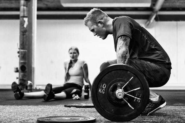 Guy working out