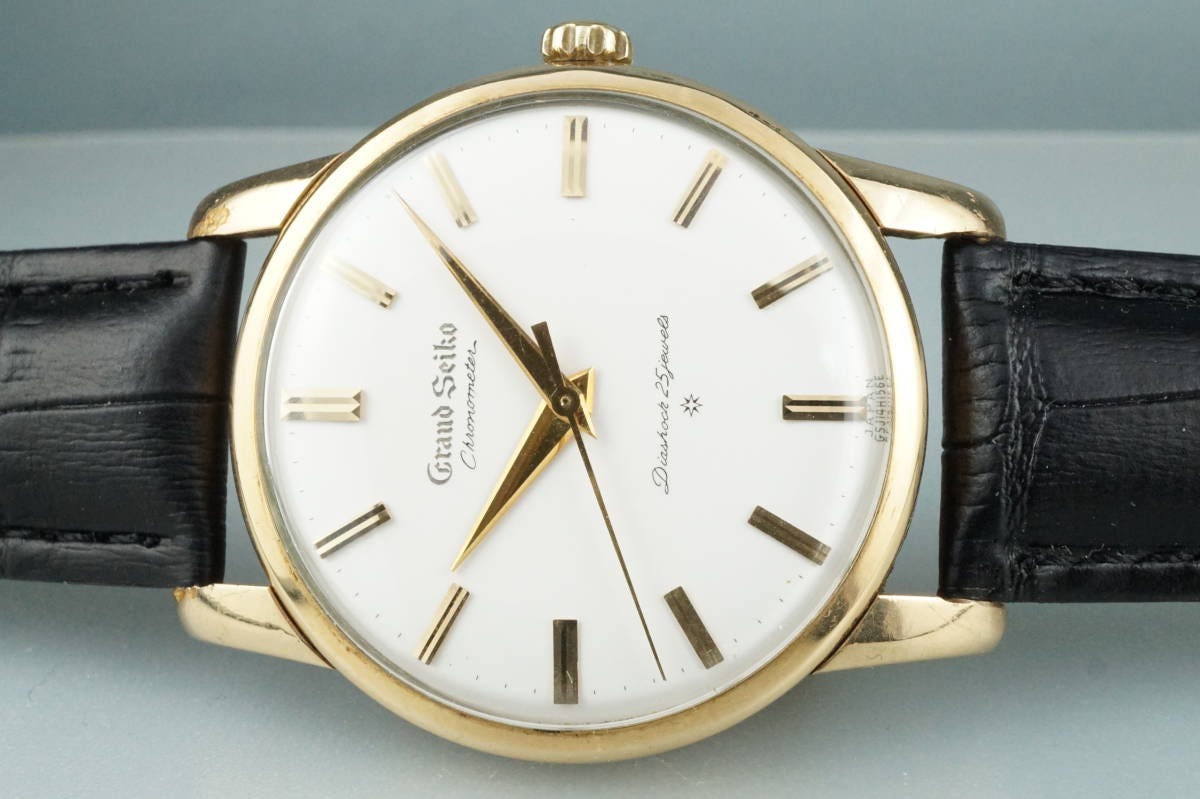 彫り文字盤　グランドセイコー　ファースト　3180　クロノメーター　25石　手巻き　GS 獅子メダル GRAND SEIKO 1st　アンティーク