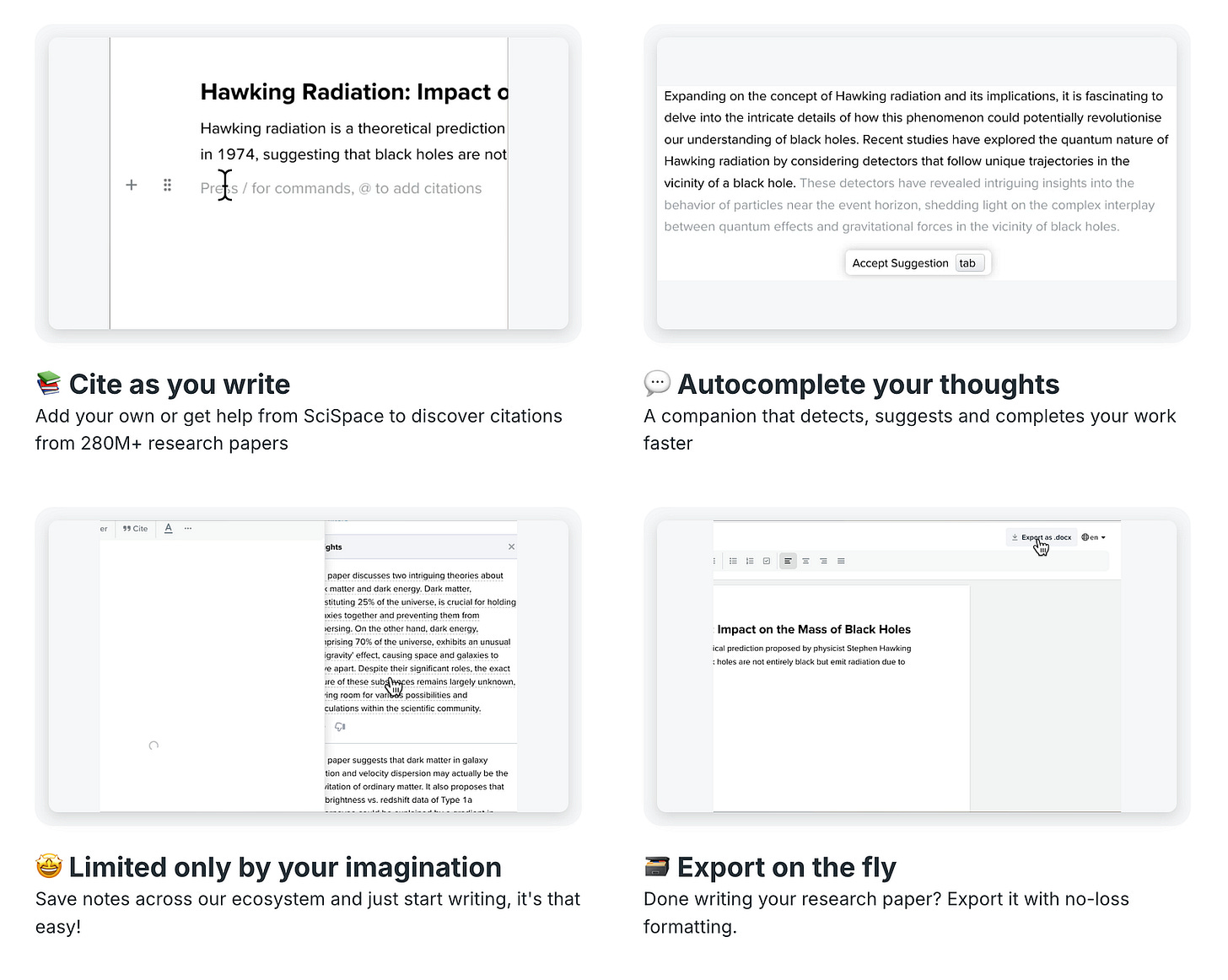 SciSpace AI writer capabilities. Image by Jim Clyde Monge SciSpace AI writer capabilities. Image by Jim Clyde Monge