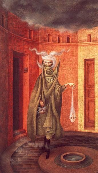 Woman Leaving the Psychoanalyst - Remedios Varo