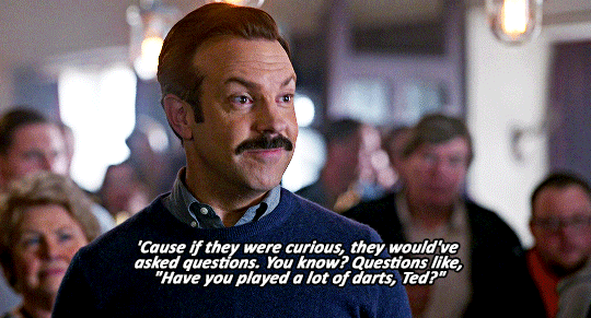 TED LASSO GIFS — I forgot I'm left handed.