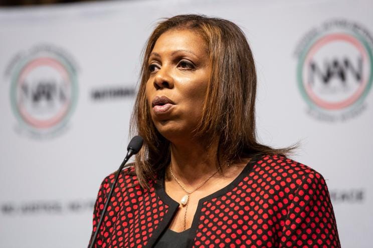 Letitia James Inidcted