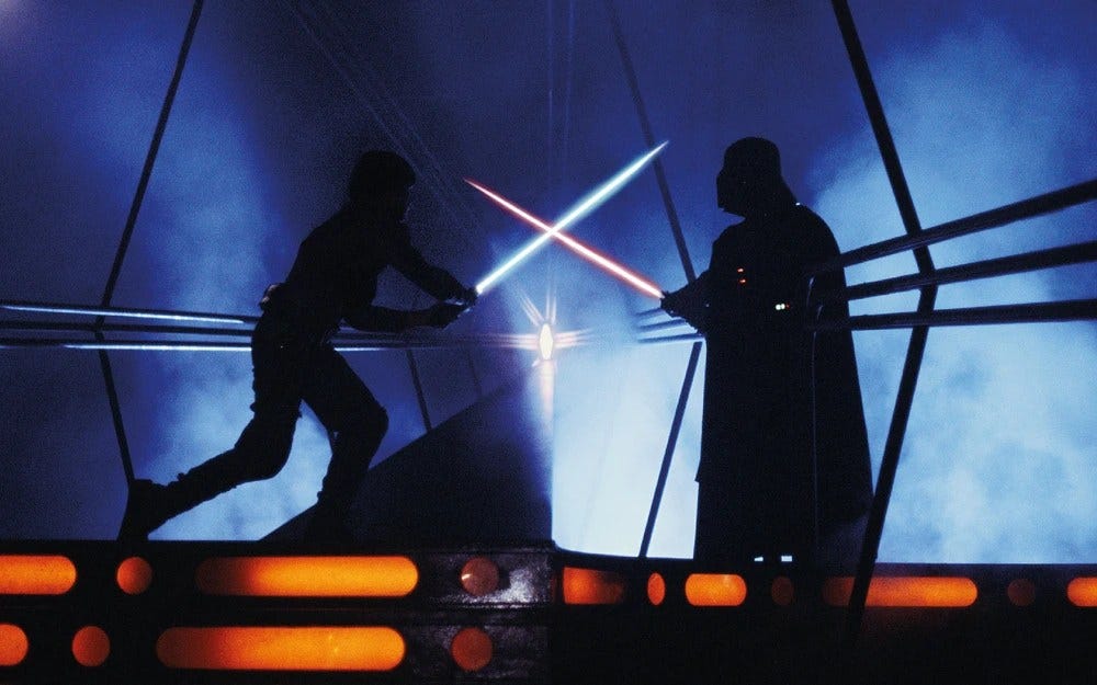 lightsaber fights empire strikes back