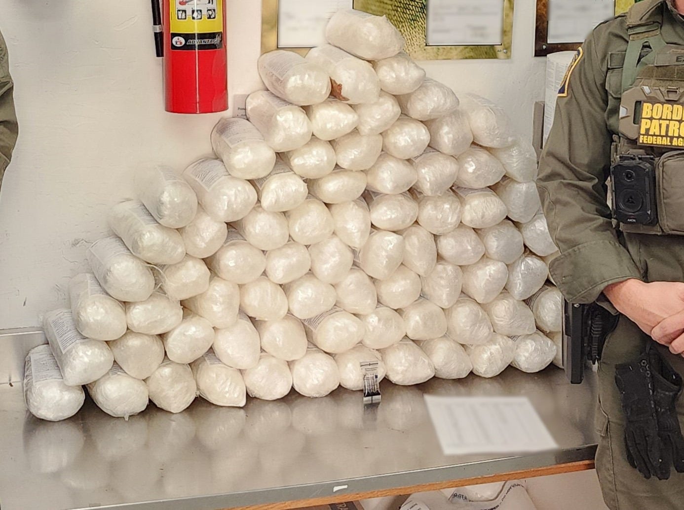 75 bundles of meth found along a known foot-smuggling route along the Border Wall east of Nogales. 75 bundles of meth found along a known foot-smuggling route along the Border Wall east of Nogales.