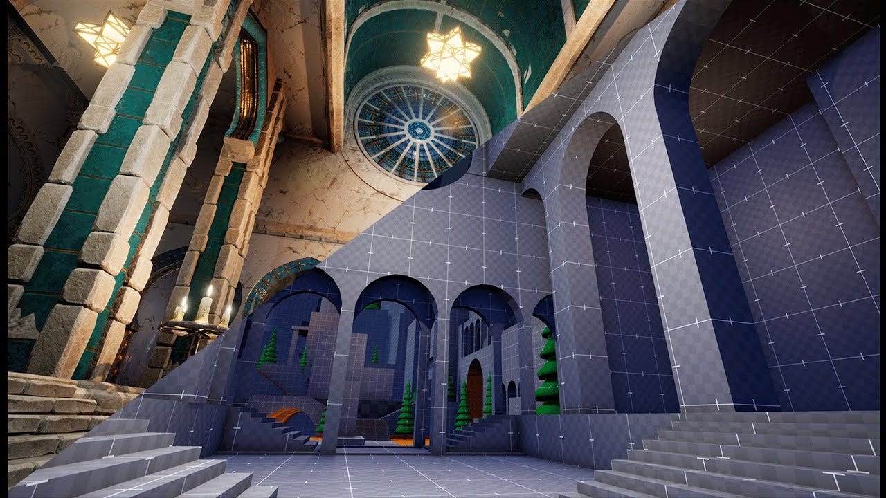 Building graybox to final design Unreal engine demo