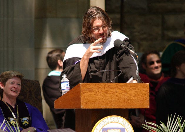 David Foster Wallace – "This Is Water" (Kenyon College Commencement ... David Foster Wallace – "This Is Water" (Kenyon College Commencement ...