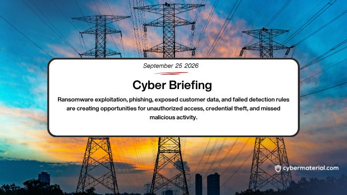 Cyber Briefing: September 25, 2026 – CyberMaterial
