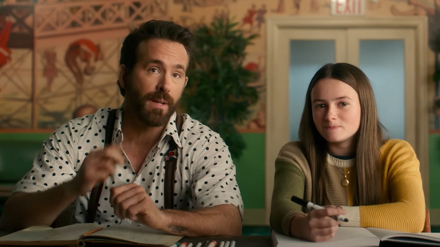 Ryan Reynolds and Cailey Fleming in IF