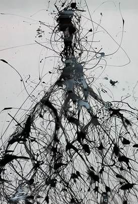 messy ink drawing of tree like structure which could be dendrites of a neurone. messy ink drawing of tree like structure which could be dendrites of a neurone.