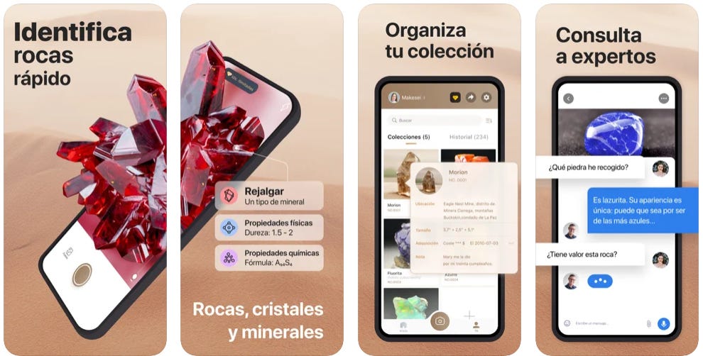 Rock Identifier te aclara qué tipo de roca, cristal o mineral tienes  delante : Applicantes – Información sobre apps y juegos para móviles