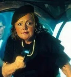 Mama Fratelli from the goonies as Bowles