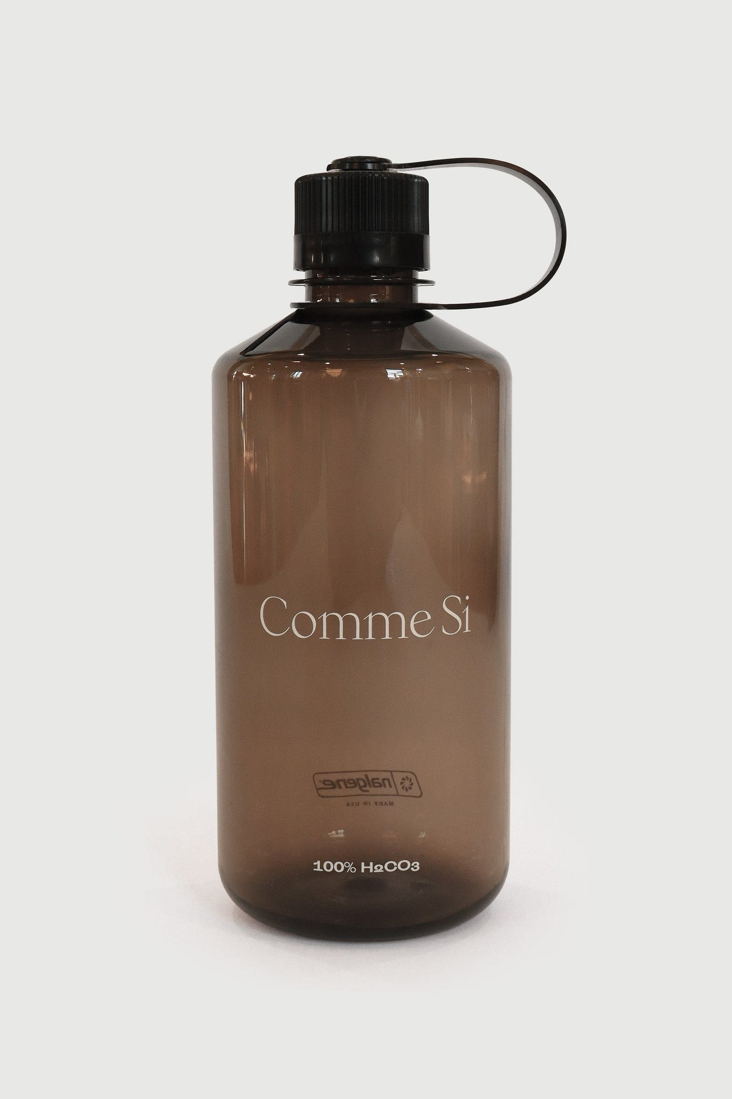 Dark Charcoal 32oz Nalgene bottle. Comme Si x Nalgene