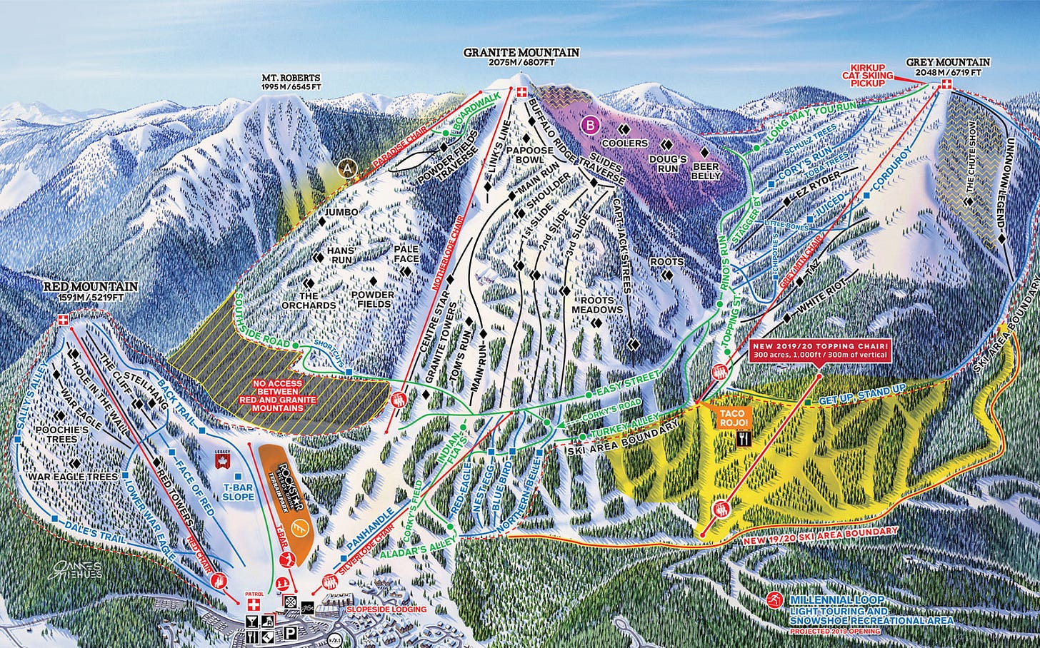 Red Mountain Resort Trail Map • Piste Map • Panoramic Mountain Map Red Mountain Resort Trail Map • Piste Map • Panoramic Mountain Map