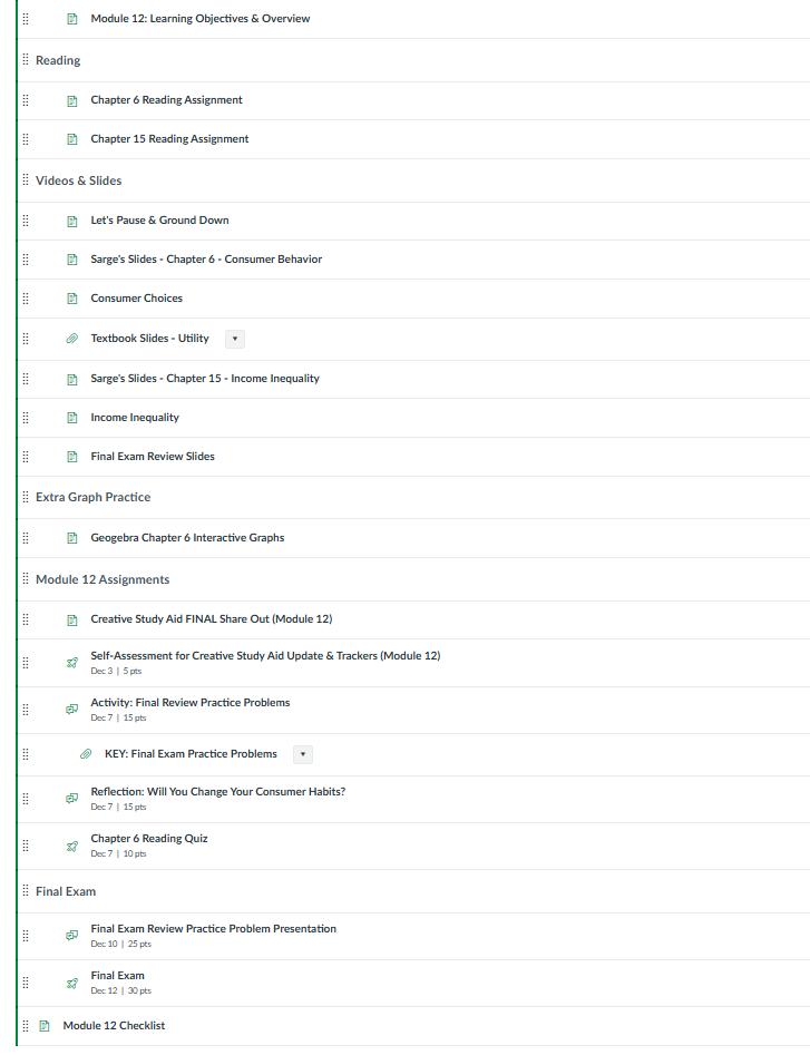 Screenshot of Module 12