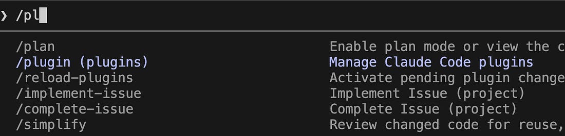 The /plugin command in Claude Code