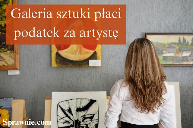 galeria płaci pit artysty