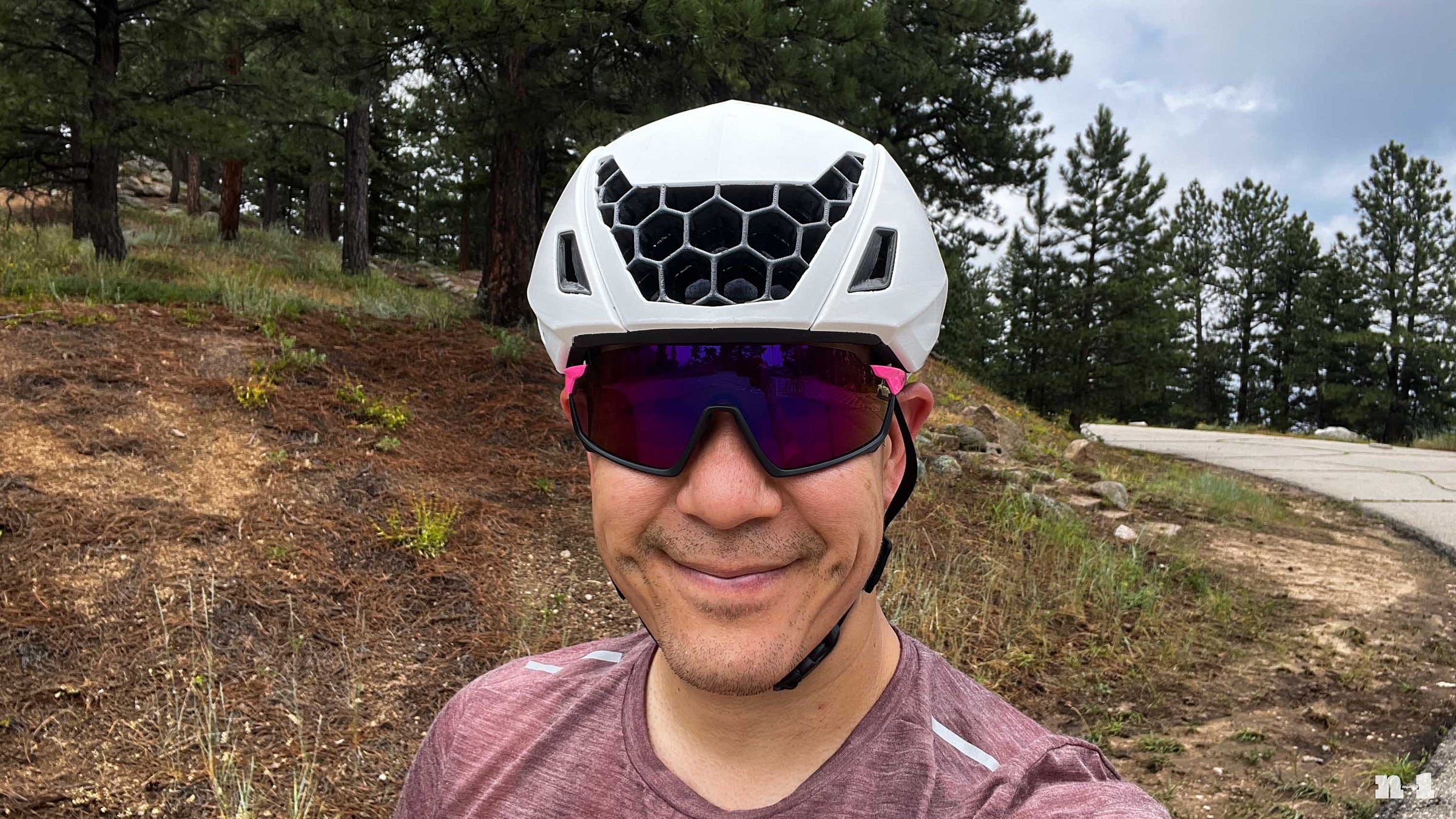 KAV Rhoan 3D-printed helmet on rider