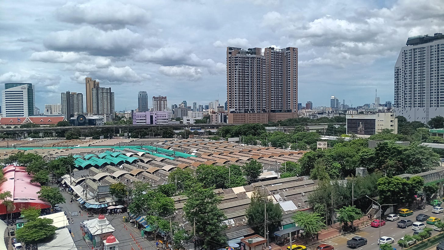 Chatuchak Market (Bangkok), taken from the food hall at the DD Mall Chatuchak Market (Bangkok), taken from the food hall at the DD Mall