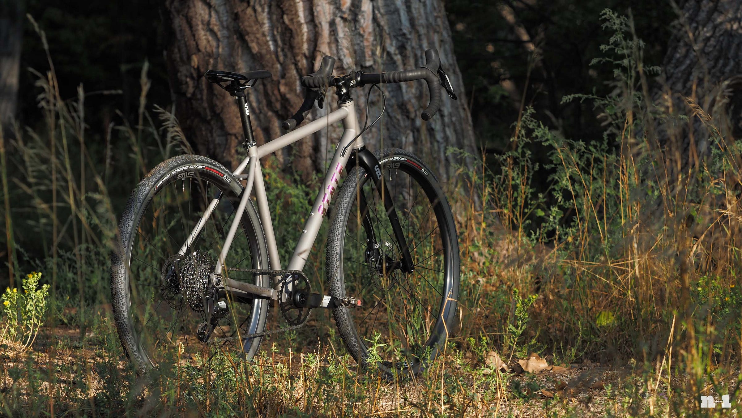 State Bicycle Company Titanium All-Road rear three-quarter view