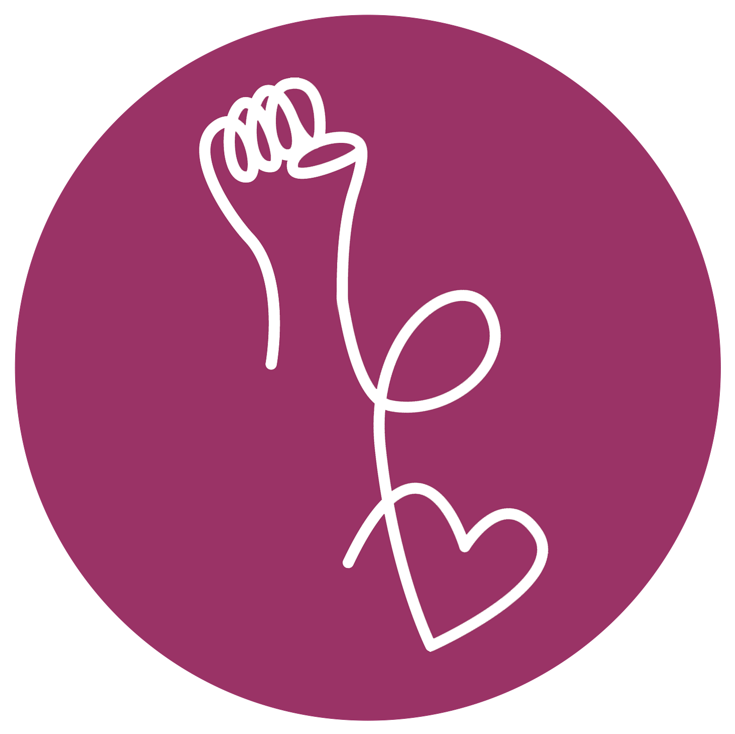 purple logo with a heart and fist for the revolutionary love project purple logo with a heart and fist for the revolutionary love project