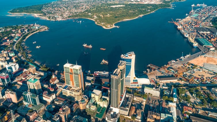 Aerial view of Dar es Salaam city Aerial view of Dar es Salaam city