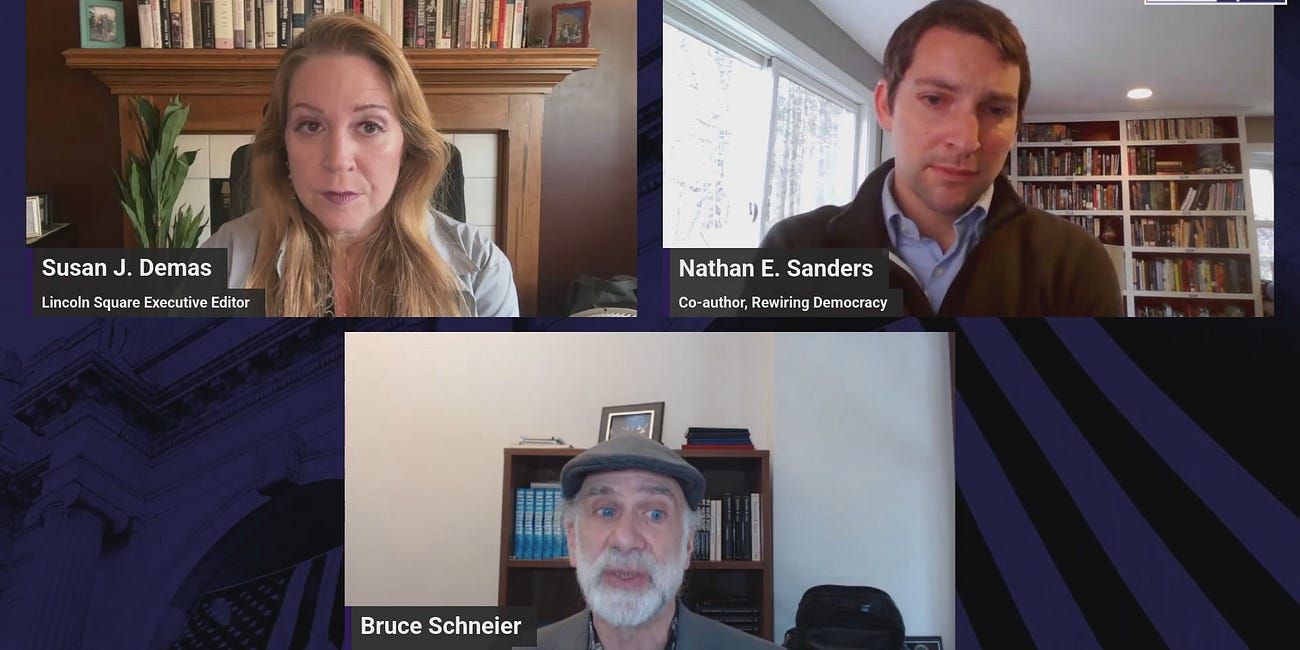 Deepfakes, Misinformation & More: How AI is Rewiring Politics | LIVE with Susan Demas, Nathan Sanders, & Bruce Schneier 