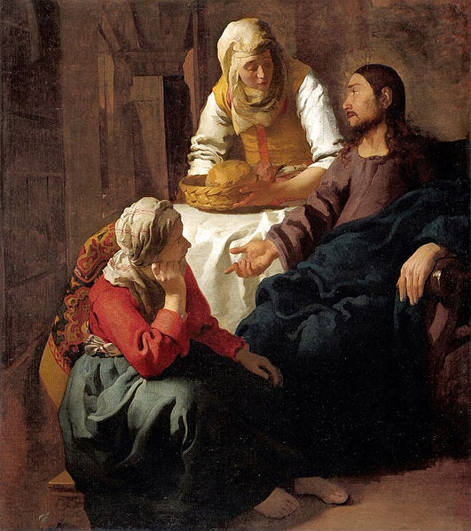 Christ in the House of Martha and Mary by Johannes Vermeer – my daily art display Christ in the House of Martha and Mary by Johannes Vermeer – my daily art display