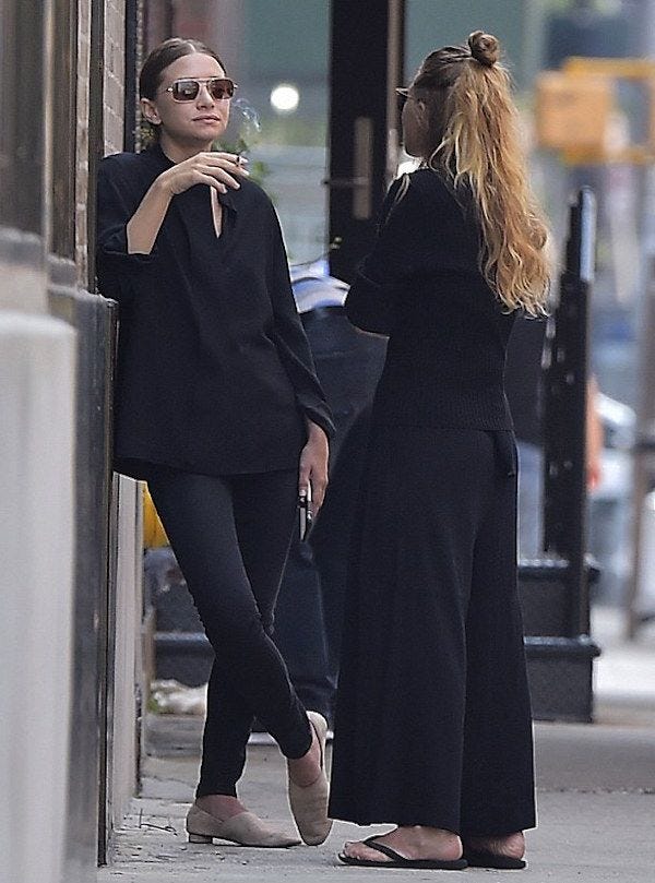 Mary-Kate And Ashley Olsen Go All-Black In NYC