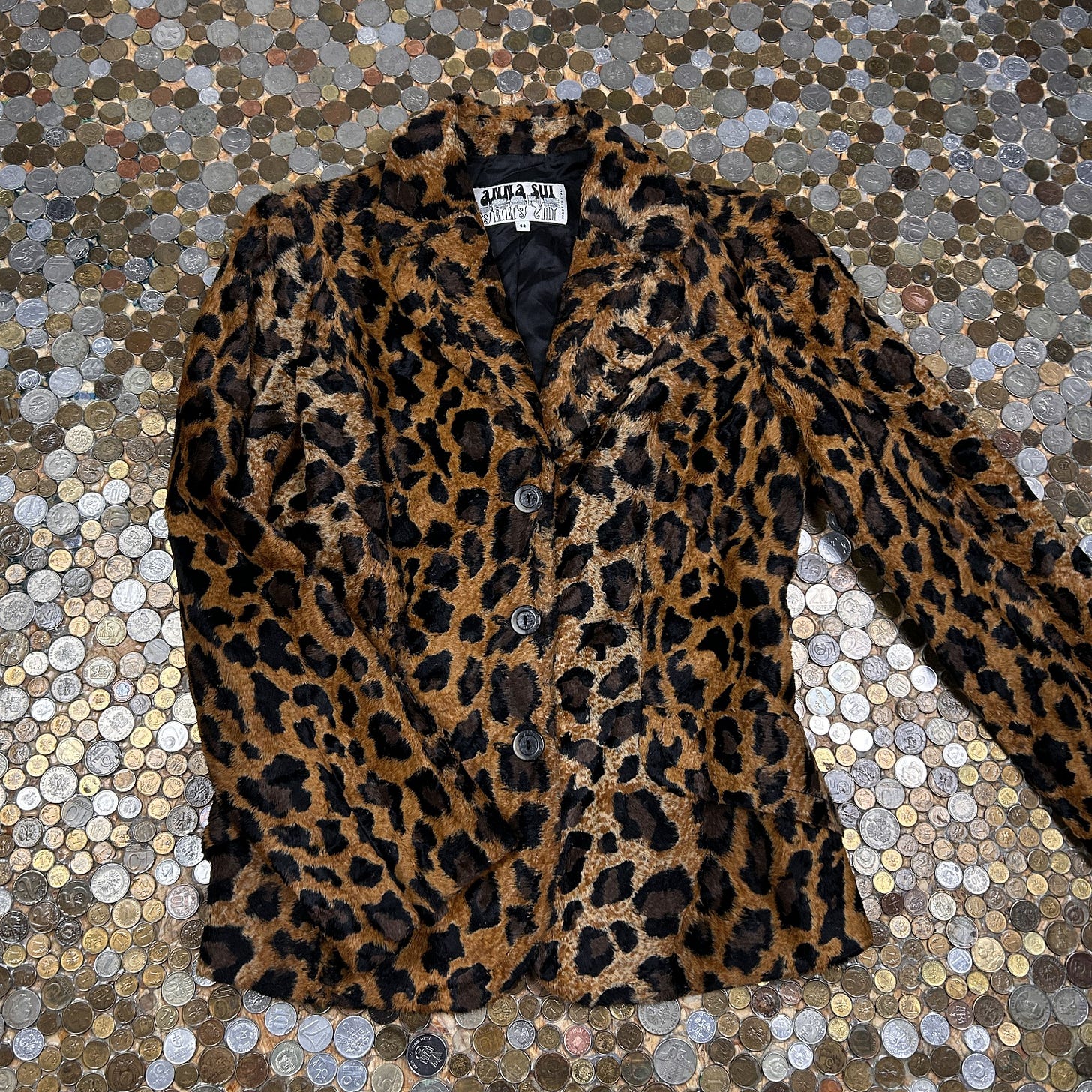 Anna Sui × Vintage Anna Sui Vintage Leopard Suit Coat 90's animal print Size S / US 4 / IT 40 - 1 Preview
